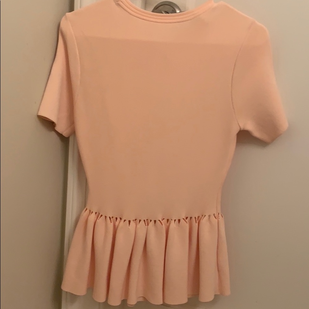 JONATHAN SIMKHAI Pink PEPLUM TOP SIZE S